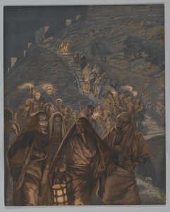 Júdás körmenete, illusztráció: Urunk Jézus Krisztus élete, 1886-94 (wc grafit fölött, papíron) alkotó: James Jacques Joseph Tissot