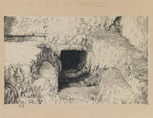 A kerek kő kívülről, illusztráció a mi Urunk Jézus Krisztus életéből (tinta papíron) alkotó: James Jacques Joseph Tissot