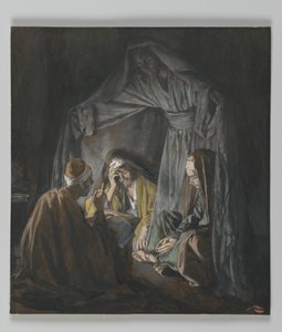 Ketten vagy hárman összegyűlve a nevemben, illusztráció a mi Urunk Jézus Krisztus életéből (wc grafit fölött, papíron) alkotó: James Jacques Joseph Tissot