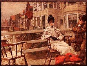 A hajóra várva Greenwichben alkotó: James Jacques Joseph Tissot