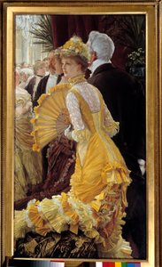 Sárga ruha: elegáns pár egy társasági estén Jacques Joseph (Jacques-Joseph) festménye Tissot dit James Tissot (1836-1902) 1878 V. 0,9x0,5 m Párizs, Muse d