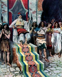 David látja, hogy megérkezik a hírnök, a Tissot-Biblia szerint