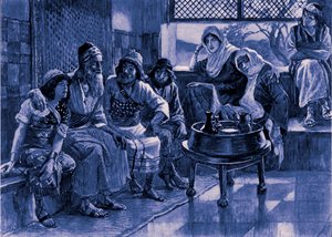Jób és családja J James Tissot - Biblia alkotó: James Jacques Joseph after Tissot