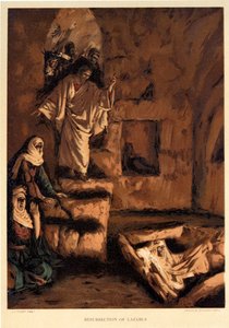 Lázár feltámadása - Szent János, -Biblia alkotó: James Jacques Joseph after Tissot