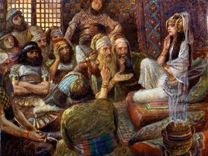 A filiszteusok meglátogatják Delilát – Biblia