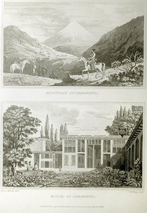 Hegy és ház Demavendben, 1818 alkotó: James Justinian Morier