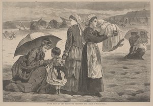 A Long Branch-i tengerparton – Gyermekóra, 1874 alkotó: James L. Langridge