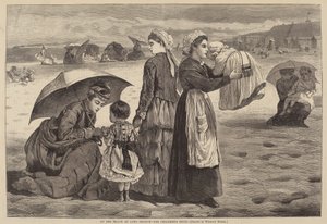A strandon a Long Branch-nél – a Gyermekóra alkotó: James L. Langridge after Winslow Homer