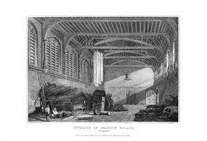 A Croydon-palota belseje, Surrey, 1829. alkotó: James Lambert
