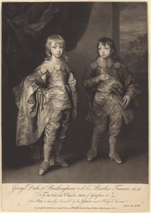 George Buckingham hercege Ferenc testvérével alkotó: James MacArdell after Sir Anthony van Dyck