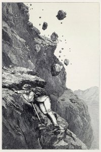 Cannonade a Matterhornon, a Scrambles-ből az Alpok között 1860-69 között, kocsma. 1871