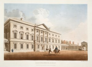 Leinster House, Dublin, 1792 (kézzel színezett metszet)