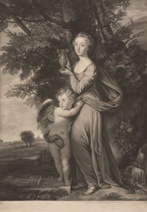 Miss Frances Greville és bátyja, mint "Hebe" és "Cupid" alkotó: James McArdell