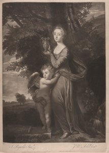 Miss Gravile (Frances Anne Greville és testvére, mint "Hebe és Cupido") alkotó: James McArdell