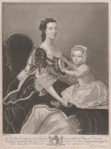 Az igaz, tiszteletreméltó Catherine Compton..., Egmont grófnője... Charles Perceval mesterrel, legidősebb fiával alkotó: James McArdell