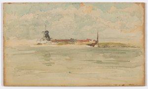 Egy kis piros jegyzet – Dordrecht alkotó: James Abbott McNeill Whistler