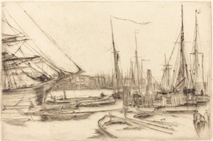 Vázlat a Billingsgate-től alkotó: James Abbott McNeill Whistler