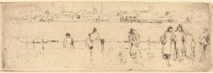 Vázlat a rakparton alkotó: James Abbott McNeill Whistler