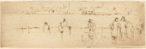 Vázlat a rakparton alkotó: James Abbott McNeill Whistler