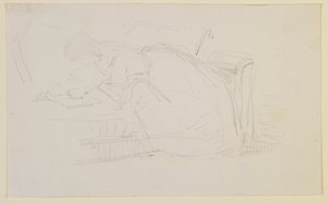 Egy lány a kanapén dőlve olvas alkotó: James Abbott McNeill Whistler