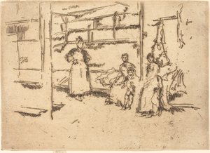 Az eladás után, Houndsditch alkotó: James Abbott McNeill Whistler