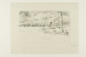 Amszterdam, a Tolhuistól alkotó: James Abbott McNeill Whistler