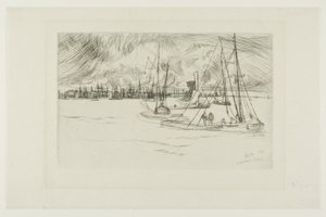 Amszterdam, a Tolhuistól alkotó: James Abbott McNeill Whistler