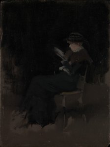 Kompozíció feketében: olvasó lány alkotó: James McNeill Whistler