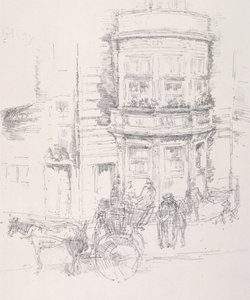 A Gaiety Színház hátsó része alkotó: James McNeill Whistler