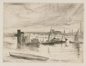 Battersea Dawn (Cadogan móló) alkotó: James Abbott McNeill Whistler