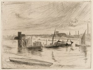 Battersea Dawn (Cadogan móló) alkotó: James Abbott McNeill Whistler