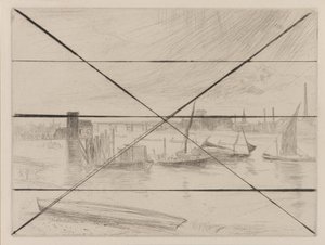 Battersea Dawn (Cadogan móló) alkotó: James Abbott McNeill Whistler