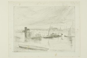 Battersea Dawn (Cadogan móló) alkotó: James Abbott McNeill Whistler