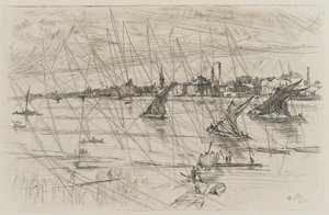 Battersea Reach alkotó: James Abbott McNeill Whistler