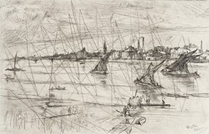 Battersea Reach alkotó: James McNeill Whistler