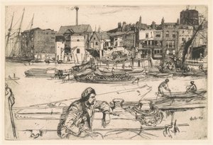 Black Lion Wharf alkotó: James Abbott McNeill Whistler