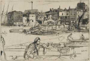 Black Lion Wharf alkotó: James Abbott McNeill Whistler