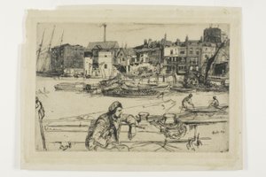 Black Lion Wharf alkotó: James Abbott McNeill Whistler