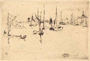 Csónakok, Dordrecht alkotó: James McNeill Whistler
