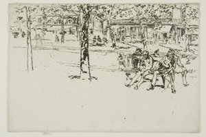 Boulevard Poissonniere, Párizs alkotó: James McNeill Whistler