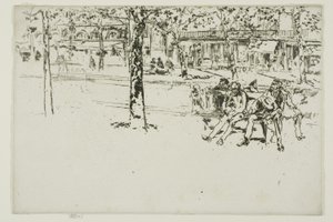 Boulevard Poissonniere, Párizs alkotó: James Abbott McNeill Whistler