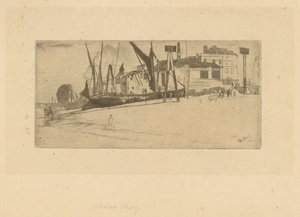 Chelsea Wharf alkotó: James Abbott McNeill Whistler