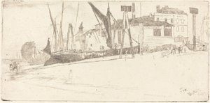 Chelsea Wharf alkotó: James Abbott McNeill Whistler