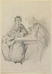 Pár ül egy asztalnál alkotó: James Abbott McNeill Whistler