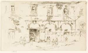 Szent Ágoston kolostor udvara, Bourges alkotó: James Abbott McNeill Whistler