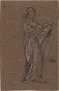 Drapírozott női figura alkotó: James Abbott McNeill Whistler