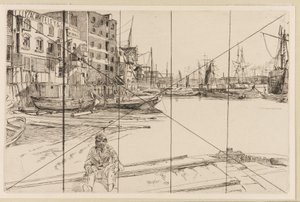 Eagle Wharf (Tyzac Whiteley and Co.) alkotó: James Abbott McNeill Whistler