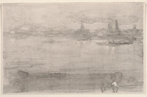 Kora reggel: A Temze Battersea-nél, Londonban alkotó: James McNeill Whistler