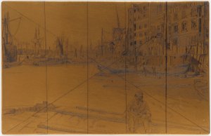 Rézkarc lemez: Eagle Wharf (Tyzac Whiteley and Co.) alkotó: James Abbott McNeill Whistler