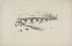 Este, Little Waterloo híd alkotó: James Abbott McNeill Whistler
